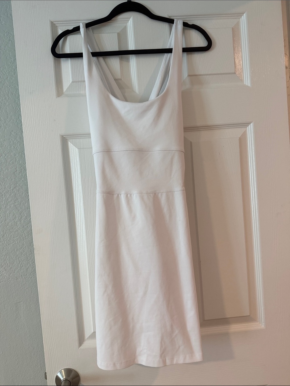 Fabletics White Sleeveless Scoop Neck Mini Dress